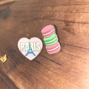 3 for $16•Paris | Macaroon Enamel Pin Set